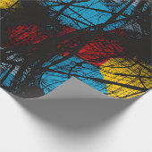 Gothic Dark Blue Black Red Yellow Geschenkpapier (Ecke)