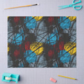 Gothic Dark Blue Black Red Yellow Seidenpapier (Basteln)