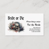Gothic Dark Bridge oder Die Brautparty Rezept Begleitkarte (Vorderseite)