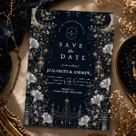 Gothic Dark Celestial Hochzeit Save The Date