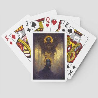 Gothic Dark Creepy Gold und Lila Tod Spielkarten