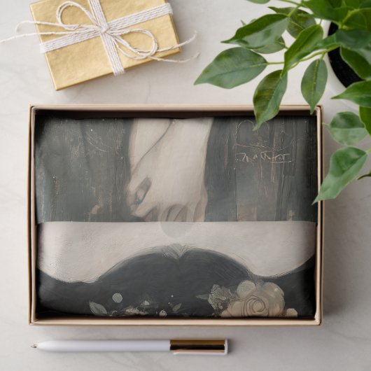 Gothic Dark Fairy with Floral Crown Decoupage Seidenpapier (Geschenk)