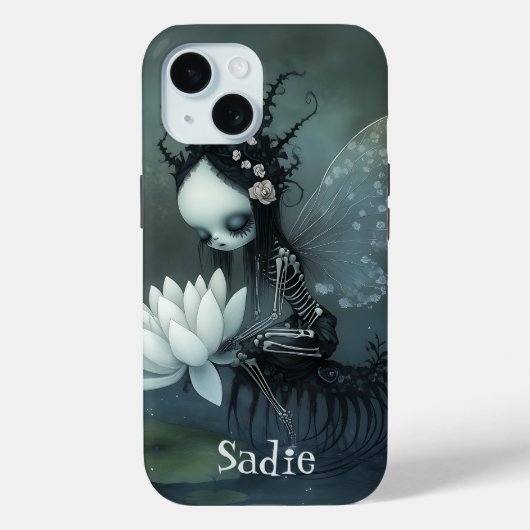 Gothic Dark Fantasy Fairy Skeleton Individuelle Na Case-Mate iPhone Hülle (Rückseite)