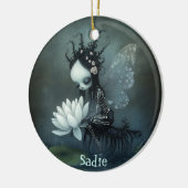Gothic Dark Fantasy Fairy Skeleton Individuelle Na Keramik Ornament (Links)