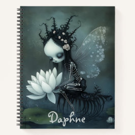 Gothic Dark Fantasy Fairy Skeleton Individuelle Na Notizblock