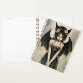 Gothic Dark Fantasy Fee mit Blumendiadem  Planer (Anzeige)