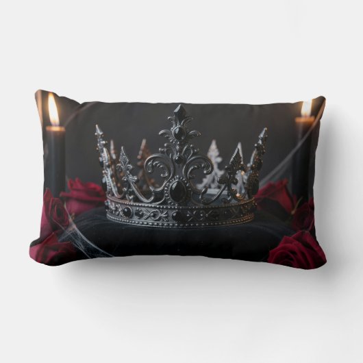 Gothic Dark Fantasy Kronen Kissen (Vorderseite)