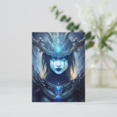 Gothic Dark Fantasy Litch Queen Postkarte (Stehend Vorderseite)