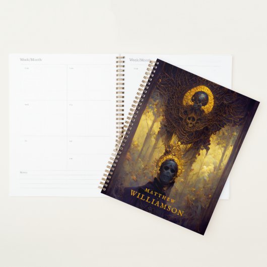 Gothic Dark Fantasy Tod mit Ihrem Namen Planer (Anzeige)