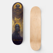 Gothic Dark Fantasy Tod mit Ihrem Namensplaner Skateboard (Vorderseite)