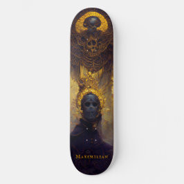 Gothic Dark Fantasy Tod mit Ihrem Namensplaner Skateboard