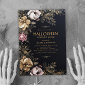 Gothic Dark Floral Adult Halloween-Party Einladung