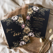 Gothic Dark Floral Adult Halloween-Party Einladung