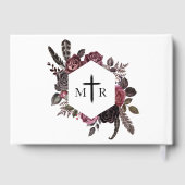 Gothic Dark Florals Vintag Goth Wedding Gästebuch (Rückseite)