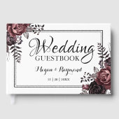Gothic Dark Florals Vintag Goth Wedding Gästebuch (Vorderseite)