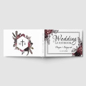 Gothic Dark Florals Vintag Goth Wedding Gästebuch (Voll)