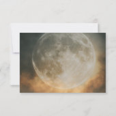 Gothic Dark Full Moon Arch Wedding QR RSVP Karte (Rückseite)