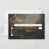 Gothic Dark Full Moon Arch Wedding RSVP Karte (Vorderseite)