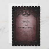 Gothic Dark Geburtstagseinladung Einladung (Vorderseite)