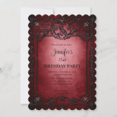 Gothic Dark Geburtstagseinladung Einladung (Vorderseite)