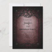 Gothic Dark Geburtstagseinladung Einladung (Vorderseite)
