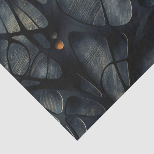 Gothic Dark Gefühl Black and Yellow Seidenpapier (Detail)