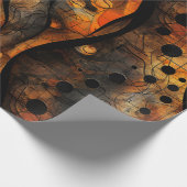 Gothic Dark Gefühl Black Yellow Geschenkpapier (Ecke)