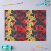 Gothic Dark Gefühl Black Yellow Red Seidenpapier (Basteln)