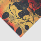 Gothic Dark Gefühl Black Yellow Red Seidenpapier (Detail)