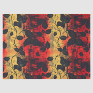 Gothic Dark Gefühl Black Yellow Red Seidenpapier