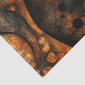 Gothic Dark Gefühl Black Yellow Seidenpapier (Detail)