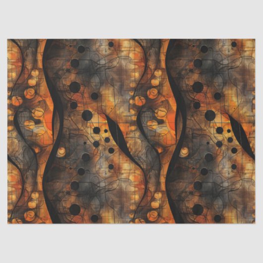 Gothic Dark Gefühl Black Yellow Seidenpapier (Vorderseite)