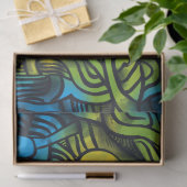 Gothic Dark Gefühl Blue Green Yellow Seidenpapier (Geschenk)