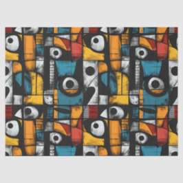 Gothic Dark Gefühl Schwarz, Rot und Gelb Abstrakt Seidenpapier