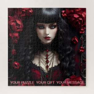 Gothic Dark Graveyard Girl Puzzle