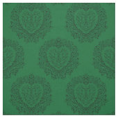 Gothic Dark Green Black Heart Stoff (Muster)