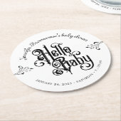 Gothic Dark Hallo Baby  Runder Pappuntersetzer (Angewinkelt)