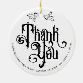 Gothic Dark Hallo Danke Keramik Ornament (Hinten)