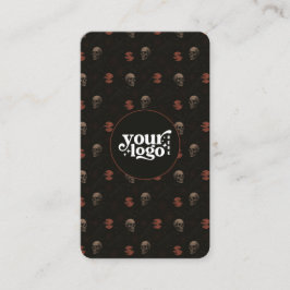 Gothic Dark Halloween QR Code Vertikal Visitenkarte