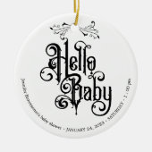 Gothic Dark Hello Thank You Keramik Ornament (Vorne)