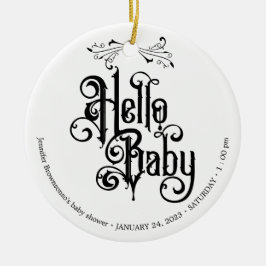 Gothic Dark Hello Thank You Keramik Ornament