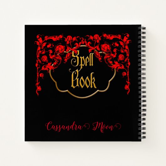 Gothic Dark Magic Personalisiert Notizblock (Rückseite)