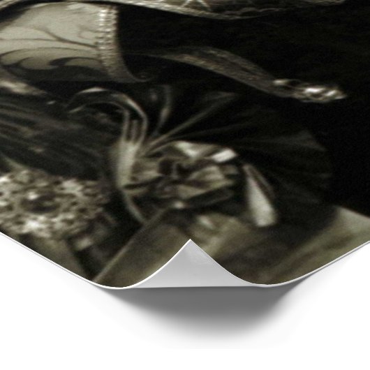 Gothic Dark Masquerade Masken Black Poster (Ecke)