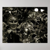 Gothic Dark Masquerade Masken Black Poster (Vorne)