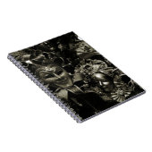 Gothic Dark Masquerade Masken Schwarz Notizblock (Rechte Seite)