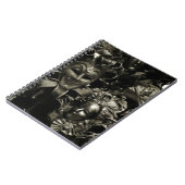 Gothic Dark Masquerade Masken Schwarz Notizblock (Linke Seite)