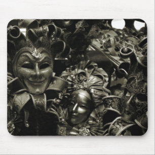 Gothic Dark Masquerade Masken Schwarz und Weiß Mousepad