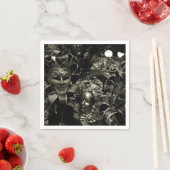 Gothic Dark Masquerade Masken Schwarz-Weiß Serviette (Beispiel)