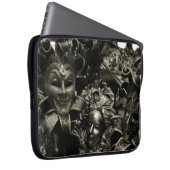 Gothic Dark Masquerade Masks Black and White Laptopschutzhülle (Vorne Rechts)