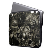Gothic Dark Masquerade Masks Black and White Laptopschutzhülle (Vorderseite Links)